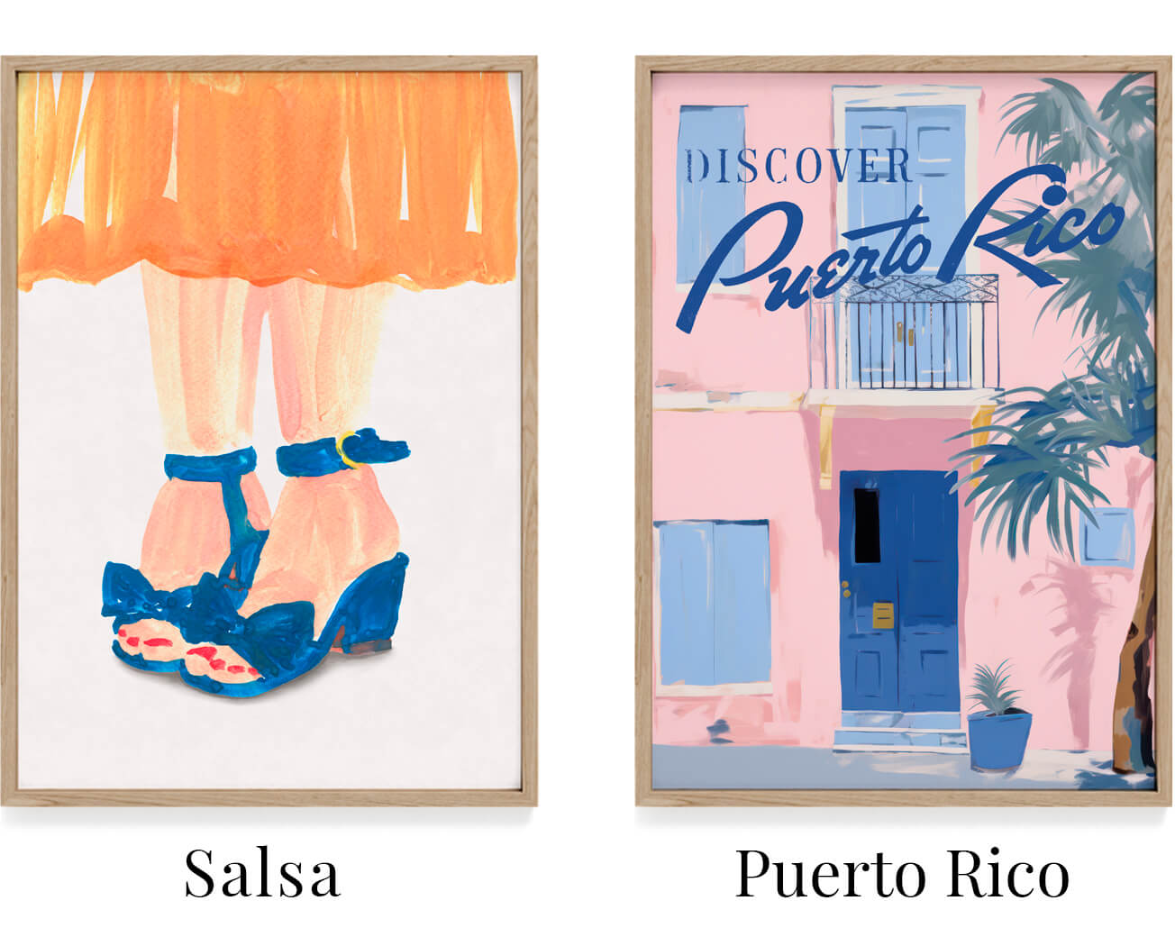 Plakaten til dem der elsker salsa eller en rejse plakat. Plakat til sommerhuset. Indretning med pastelfarver