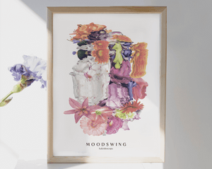 Plakat med blomster. Kunstplakat til personlig indretning