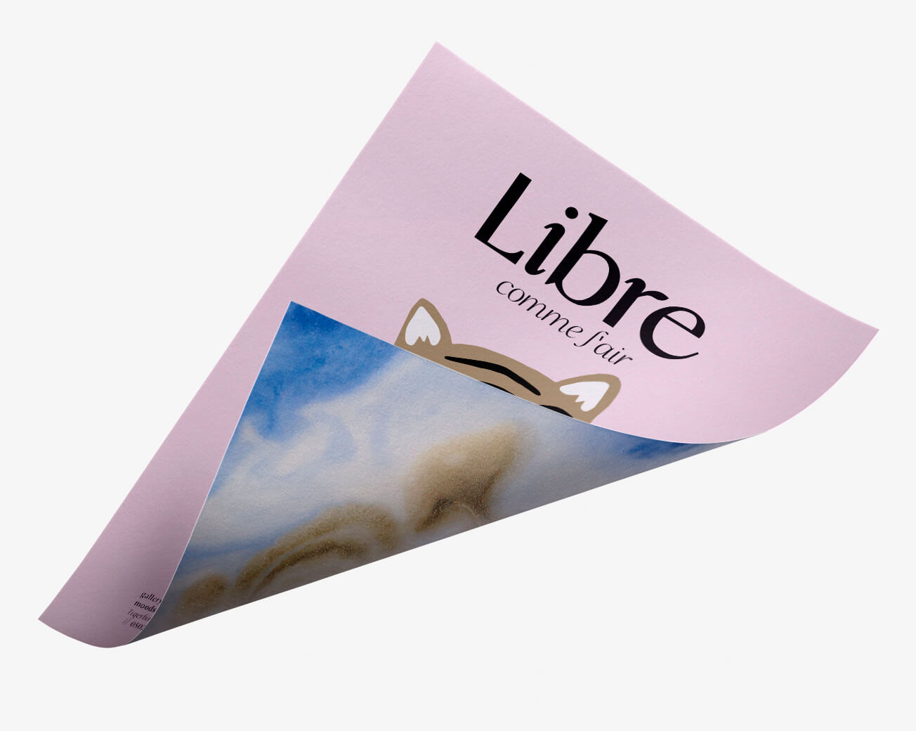 Bæredygtig plakat med print på begge sider. Moodswing postershop, farverige kunstplakat